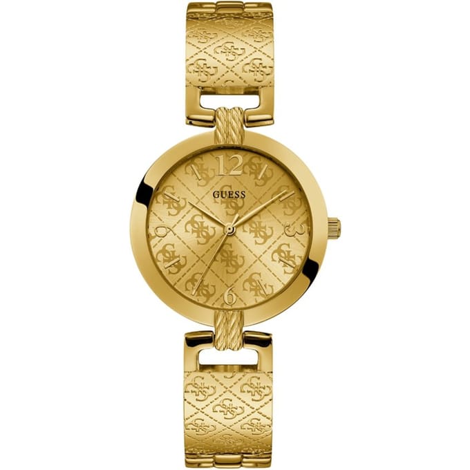 GUESS Watches W1228L2 Dames Horloge 35 mm - Goudkleurig