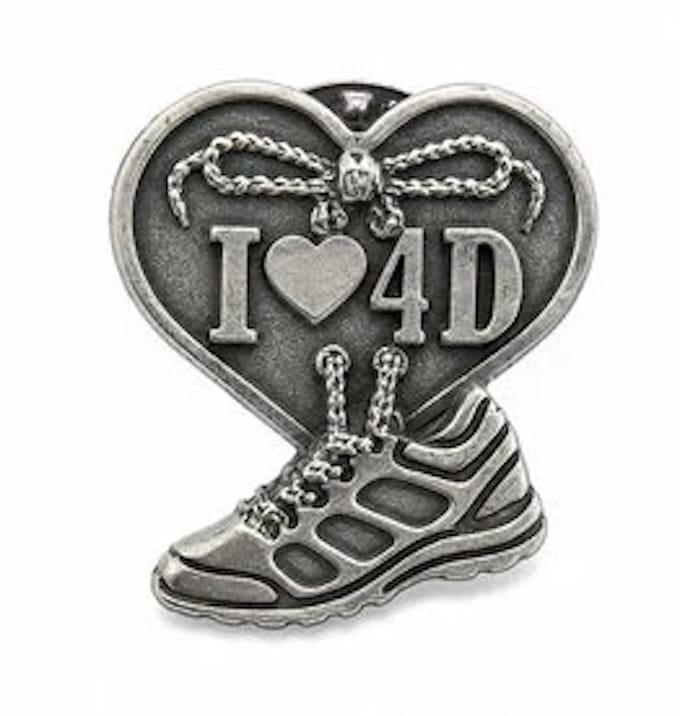 Pin / speld 4Daagse Nijmegen - I love 4D - tin - Vierdaagse