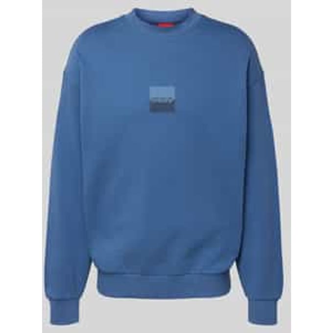 Sweatshirt met labelprint, model 'Split Hugo'