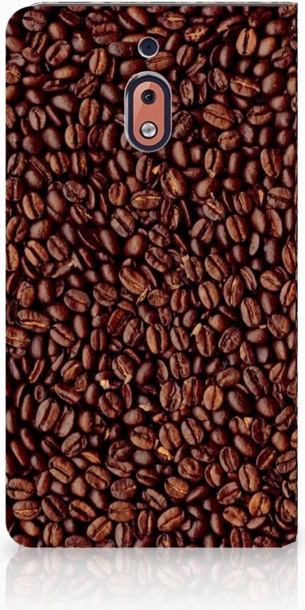 Nokia 2.1 2018 Flip Style Cover Koffiebonen