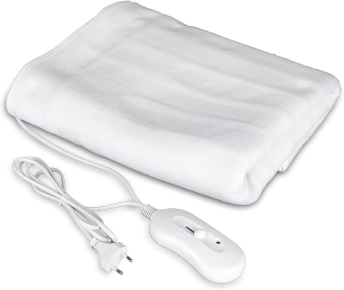 Elektrische deken - Warmtedeken microfleece - Behaaglijke warmte - 3 warmtestanden - 150 x 80 cm - Grijs
