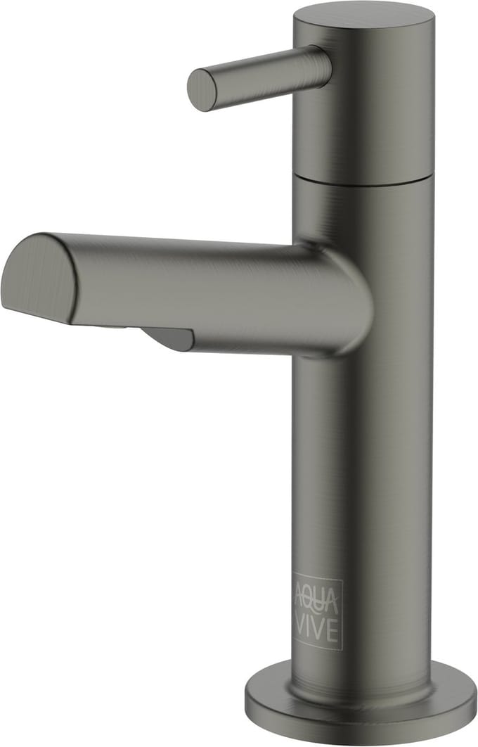 Aquavive Toiletkraan Toce - Keramisch - Gunmetal - 15,2cm