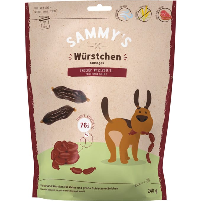 Sammy's Worstjes met Waterbuffel Hondensnack 12x240g