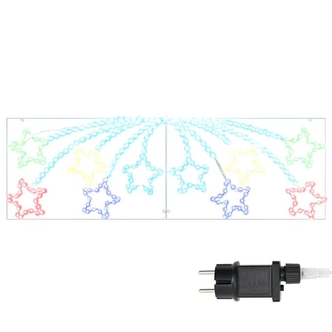 vidaXL - Kerstster - 432 - LED's - Multikleur - 182 - x - 58 - cm - PVC