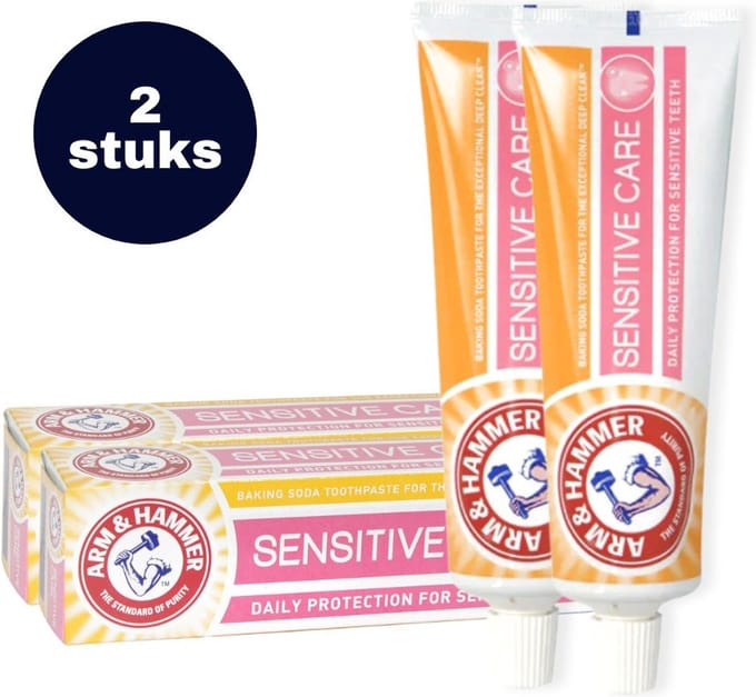 2 Tubes Arm & Hammer - Baking soda - Tandpasta - Sensitive care - 125 gram