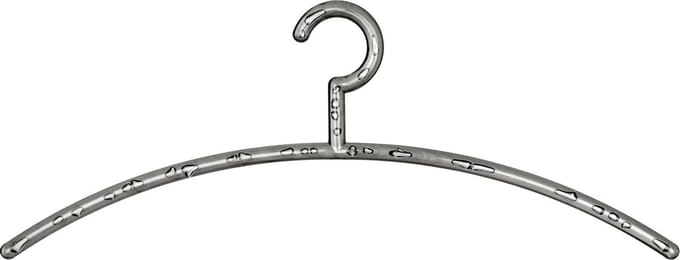 Wenko Kledinghanger Bubble Clear 46 X 17,5 Cm Ps Zwart