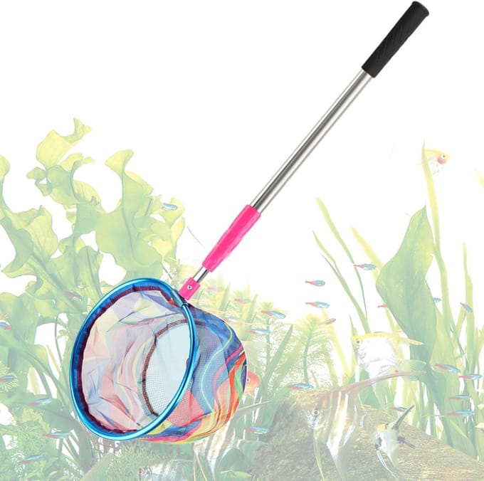 Schepnet Kinderen - Vangnet Telescoop - Zomerse Activiteiten - Inschuifbaar Handvat - 170 cm Lengte - Roze