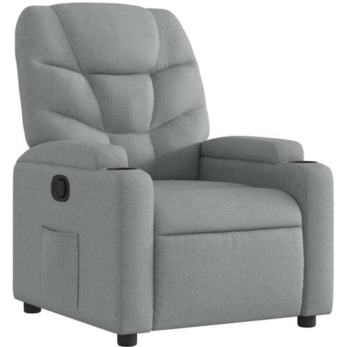 vidaXL - Fauteuil - verstelbaar - stof - lichtgrijs