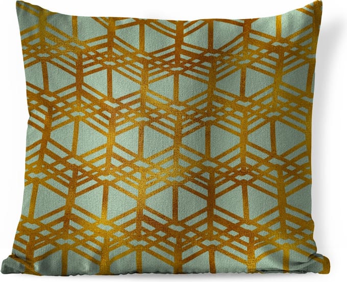Sierkussens - Kussentjes Woonkamer - 40x40 cm - Patronen - Goud - Lijn