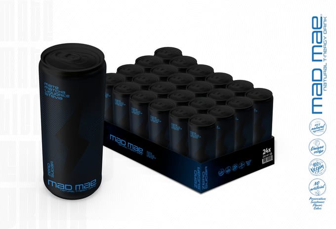Mad Mae T-nergy Drink - Zero Sugar - 100% Natural Energy Drink - (24x250 ml)