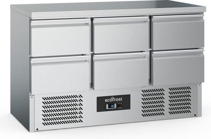 Ecofrost Koelwerkbank 400L - 6 Laden - Statisch + Ventilator
