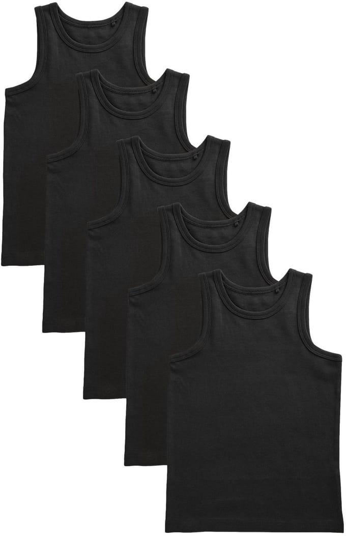 Next - Jongens - Set van 5 hemdjes - Zwart