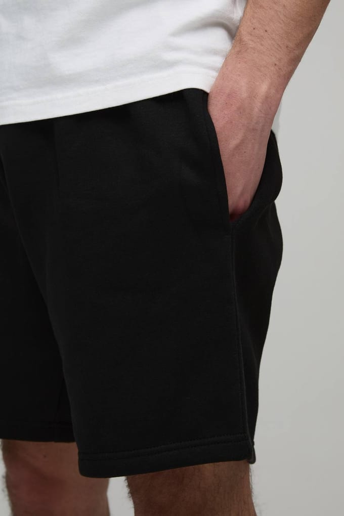 Essential Relaxed Fit Jersey Short | Black | Size Small