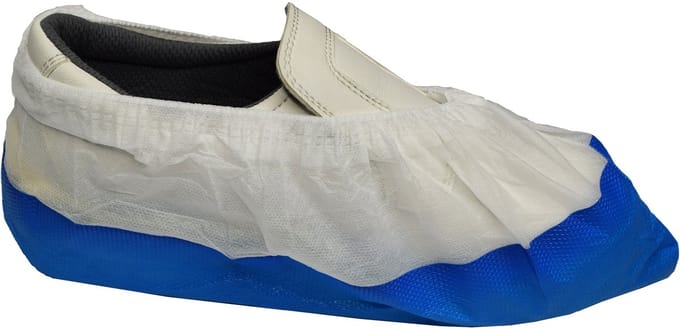 Overschoenen blauw / wit - 50 stuks - extra dik
