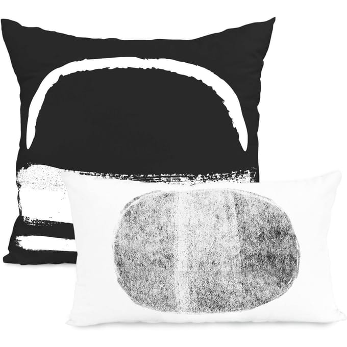 Set van 2 kussenhoezen Shapes | Blanc