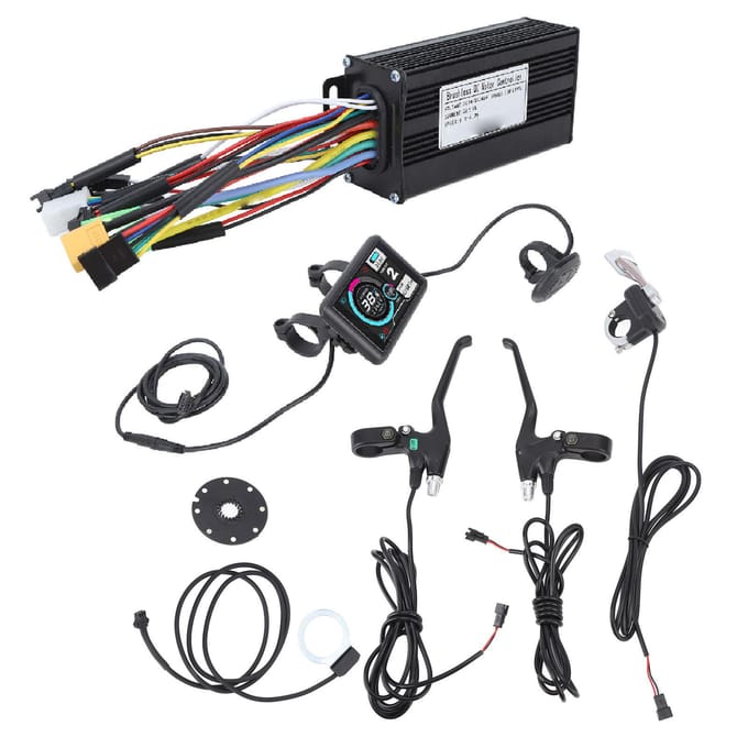 Elektrische Fiets Ombouwset 26A 3 Modi Controller UKC1 Display Paneel 108 2 Duimgas F 8C gray