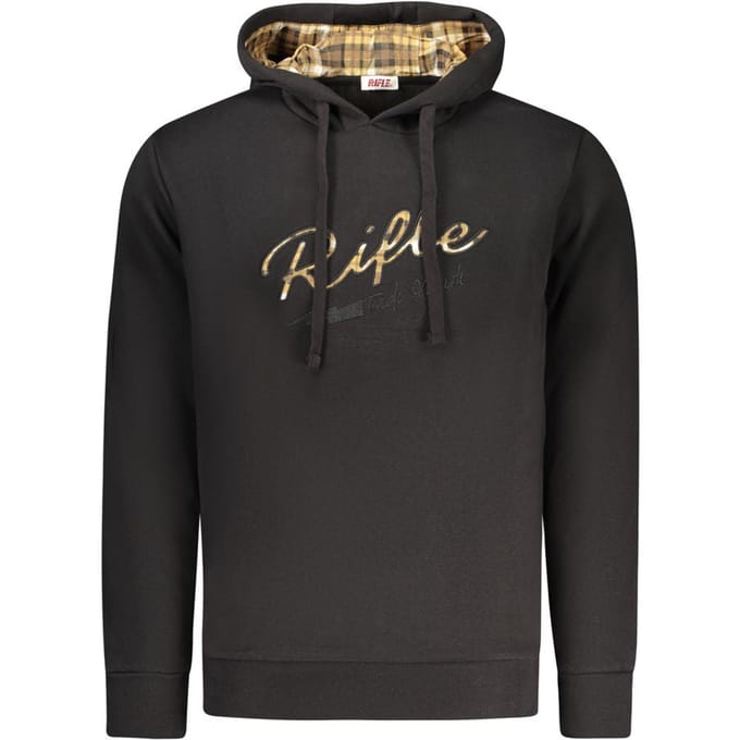 Rifle Zwarte Katoenen Mannen Sweatshirt