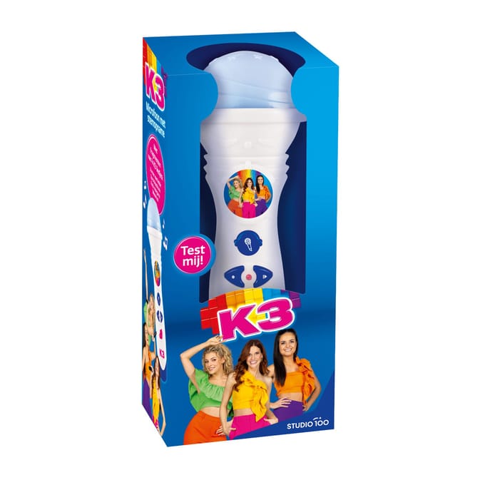 K3 - Speelgoedmicrofoon - Microfoon met stemopname - Met nieuwe liedjes - Alle kleuren