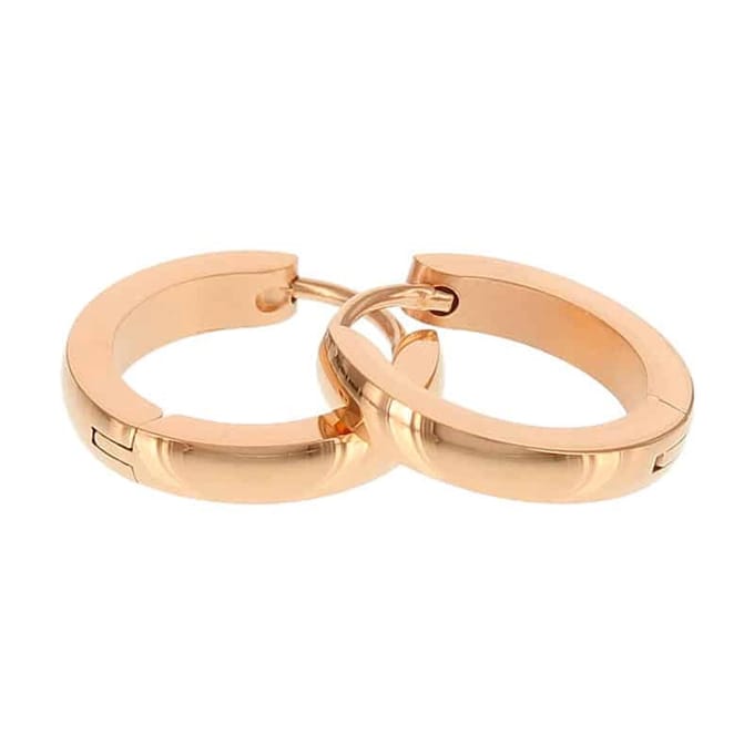 Kalli edelstalen Oorbel shiny rond 1832 Rose 16mm