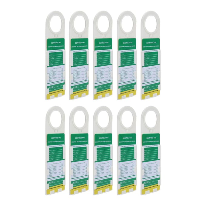 10 PCS Étiquette d'échafaudage Verrouillage Avertissement Entretien Signe pour Sécurité Électrique Chimique Industrielle white