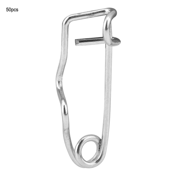 Lot de 50 aiguilles de sécurité en métal pour broche, fermoir, outil de couture (22mm) white