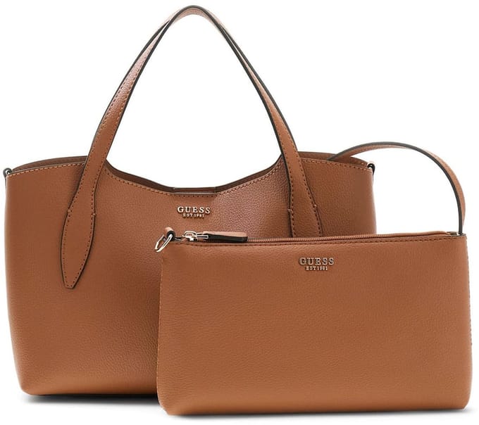 GUESS schoudertas Melody 2 In 1 Satchel Caramel bruine