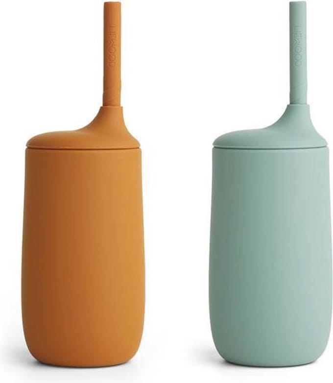 Liewood Dylan tuitbeker 2-pack Mustard peppermint mix