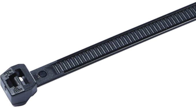 HellermannTyton 118-04700 T18ROS-HS-BK-C1 Kabelbinder 100 mm 2.5 mm Zwart Hittegestabiliseerd 100 stuk(s)