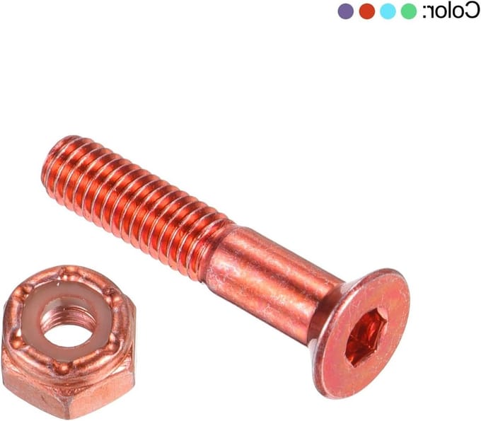 Complete Skateboard Hardware Set met 8 Stuks Schroeven, Moeren, Ringen en Inbussleutel voor Skateboard en Longboard Accessoires