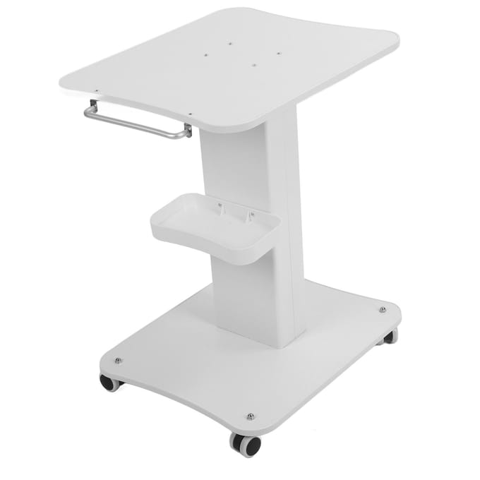 Schoonheidsinstrumenten Stand Kar 3 Laags Rollende Opbergstand Mobiele Kar met Wielen voor Spa white