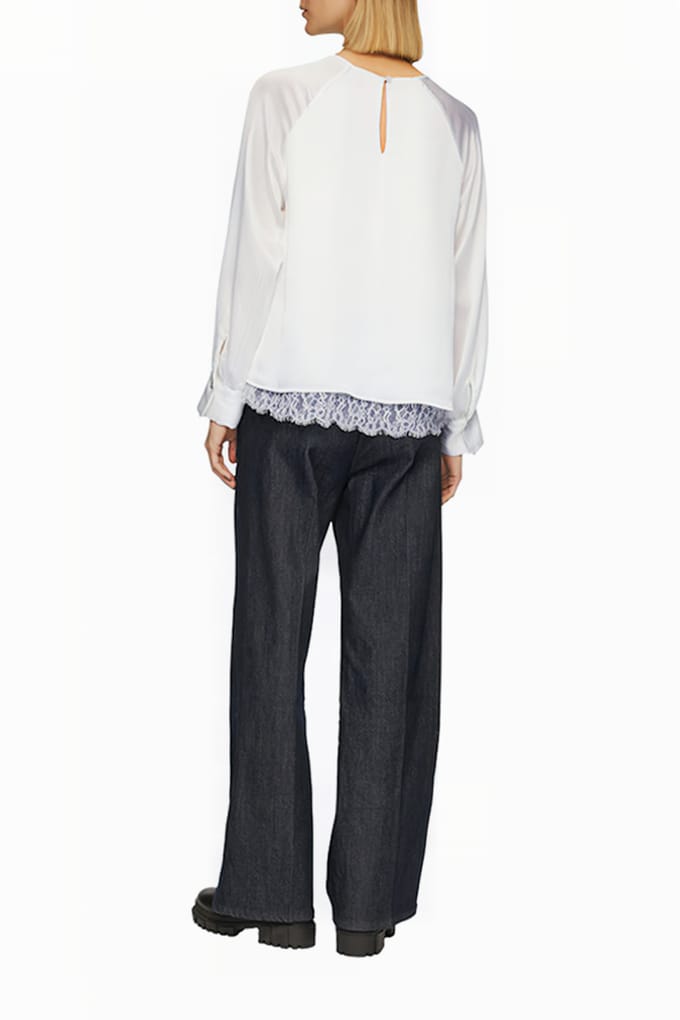 s.Oliver  Blouse Offwhite Größe: 38 | Longsleeves Outlet | Damen | Weiß