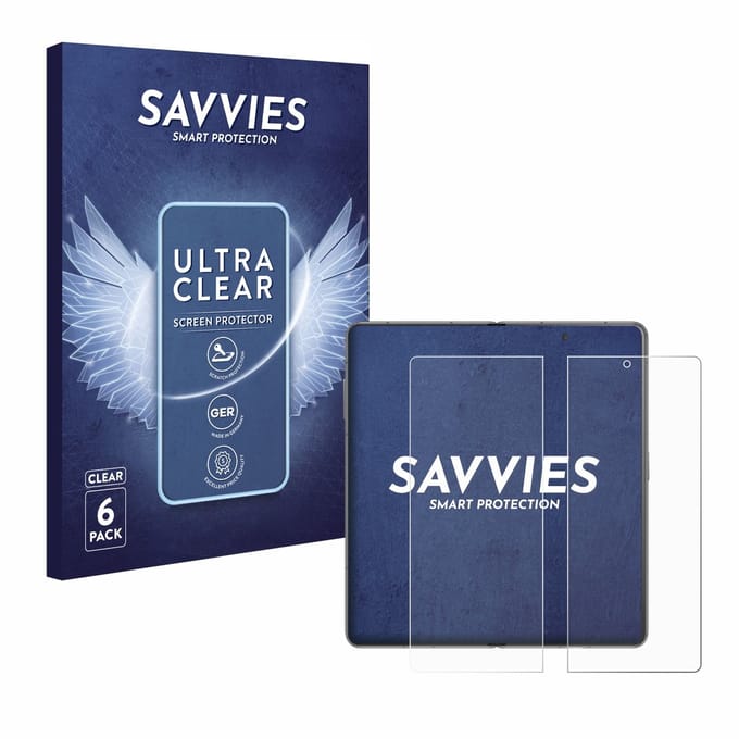 Savvies - Screenprotector voor Honor Magic V3 (inneres Display) - Folie Beschermfolie transparant 6 Stuks