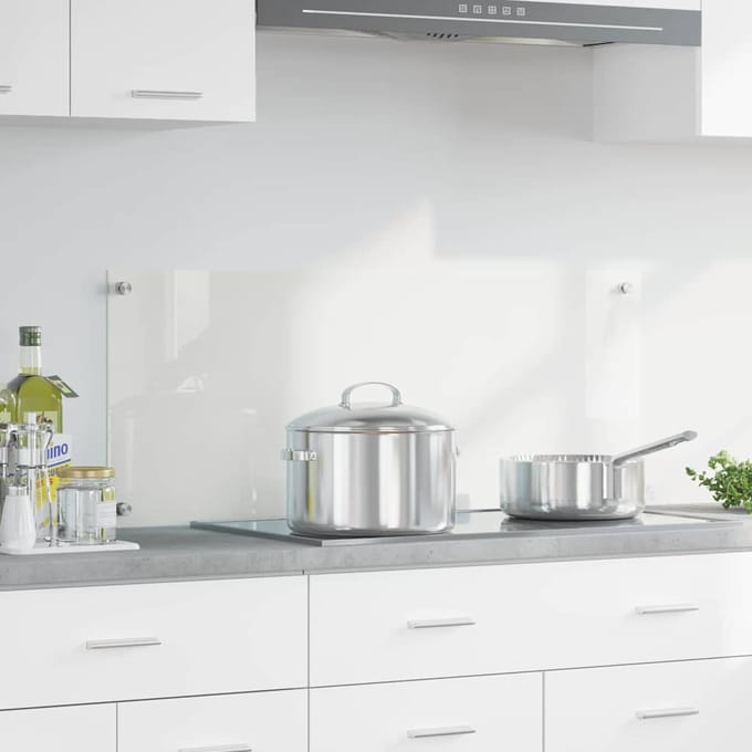 vidaXL - Keukenachterwand - Transparant - 100 - x - 40 - cm - gehard - glas
