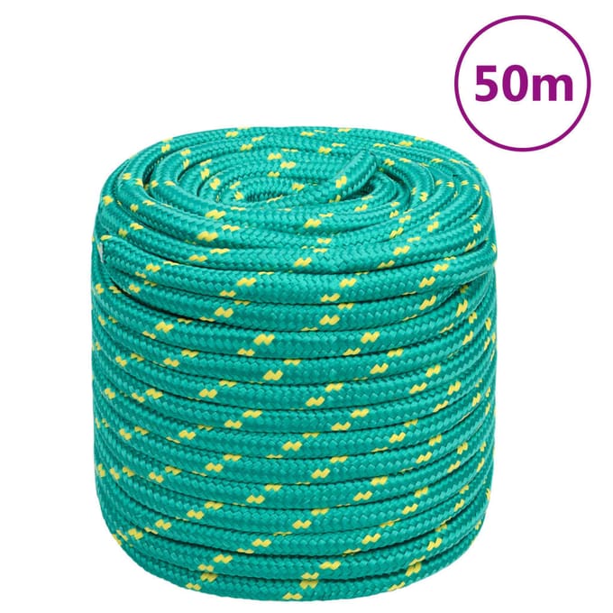 vidaXL - Boottouw - 18 - mm - 50 - m - polypropyleen - groen