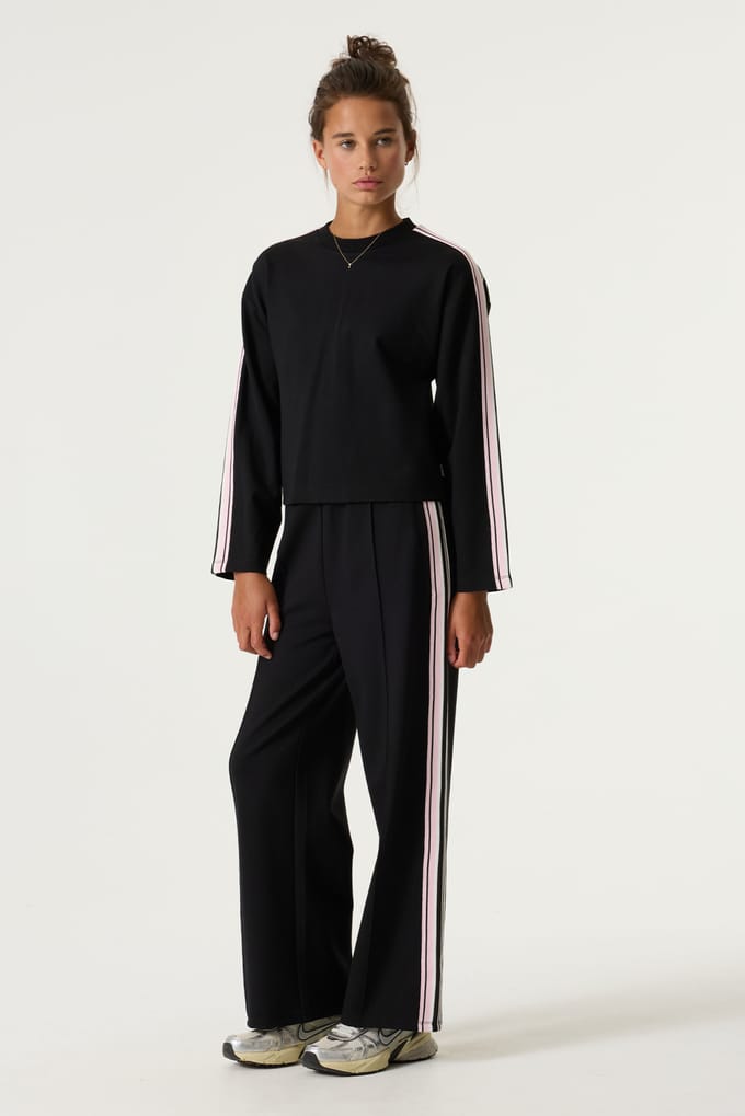 GARCIA Meisjes Effen Sweater Zwart Lange mouw