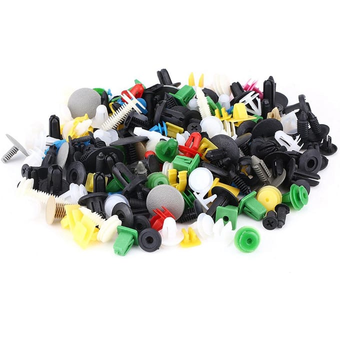 1000 stuks Diverse Plastic Deurlijst Clip Auto Bumper Bevestigingsclip Retainer Klink Duwpin Set black