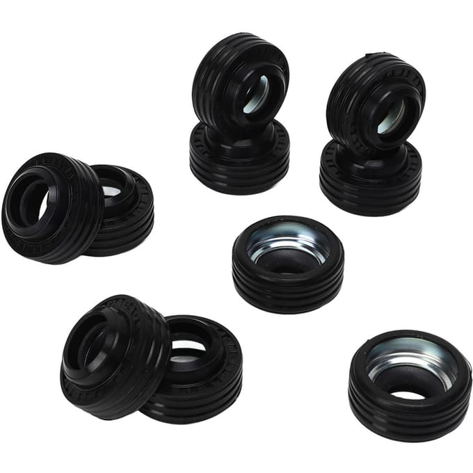 10PCS Kit Joint d'Arbre de Compresseur AC Caoutchouc Noir Circulaire Joint d'Huile de Compresseur AC Adapté pour Compresseur AC 10S black