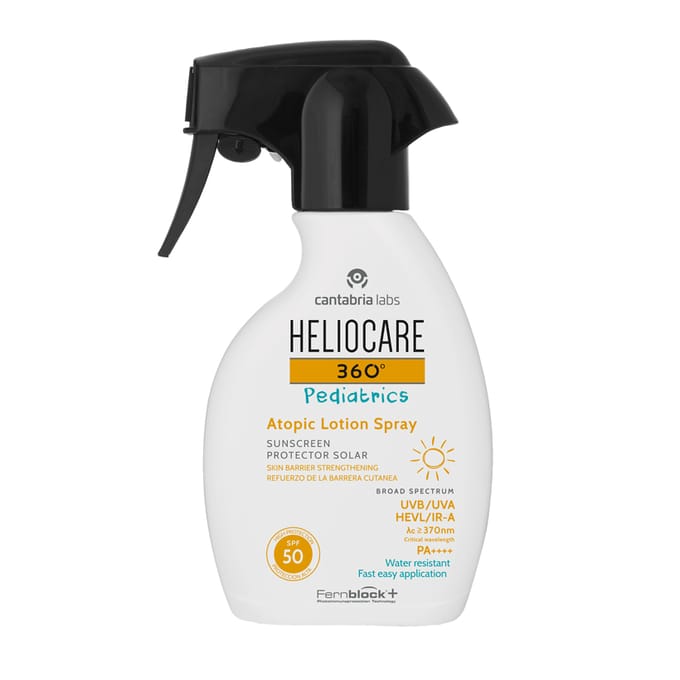 Heliocare 360 Pediátrics Loción Spray Atopique Spf50+ 250ml black