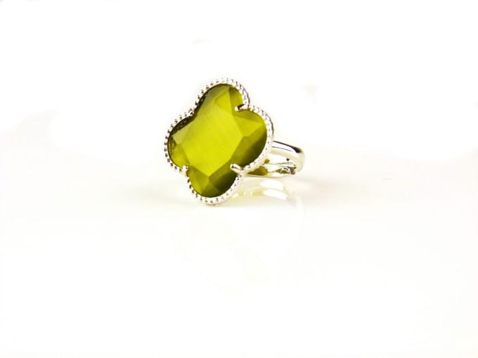 model Fiori ring in zilver kaki