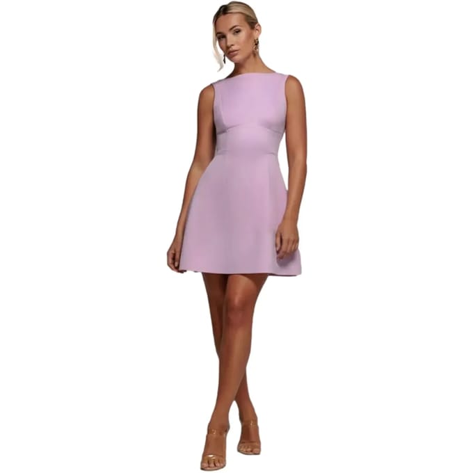 Asymmetrische kantjurk vrouw Goddiva Bardot Sequin