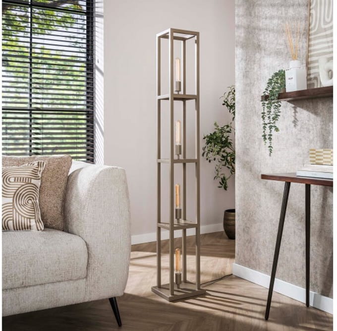 Vloerlamp 4L Quadra - Beige