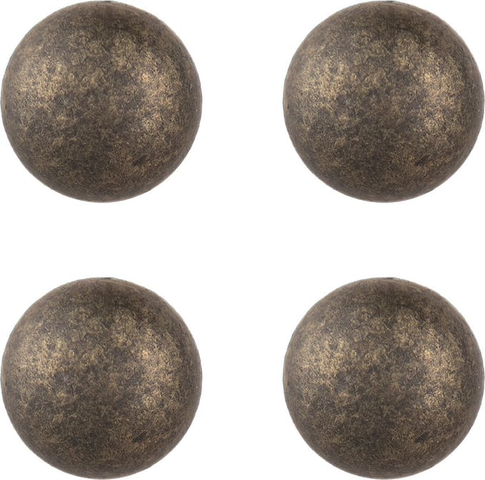 Clayre & Eef Deurknop Set van 4 Ø 2 cm Bruin IJzer