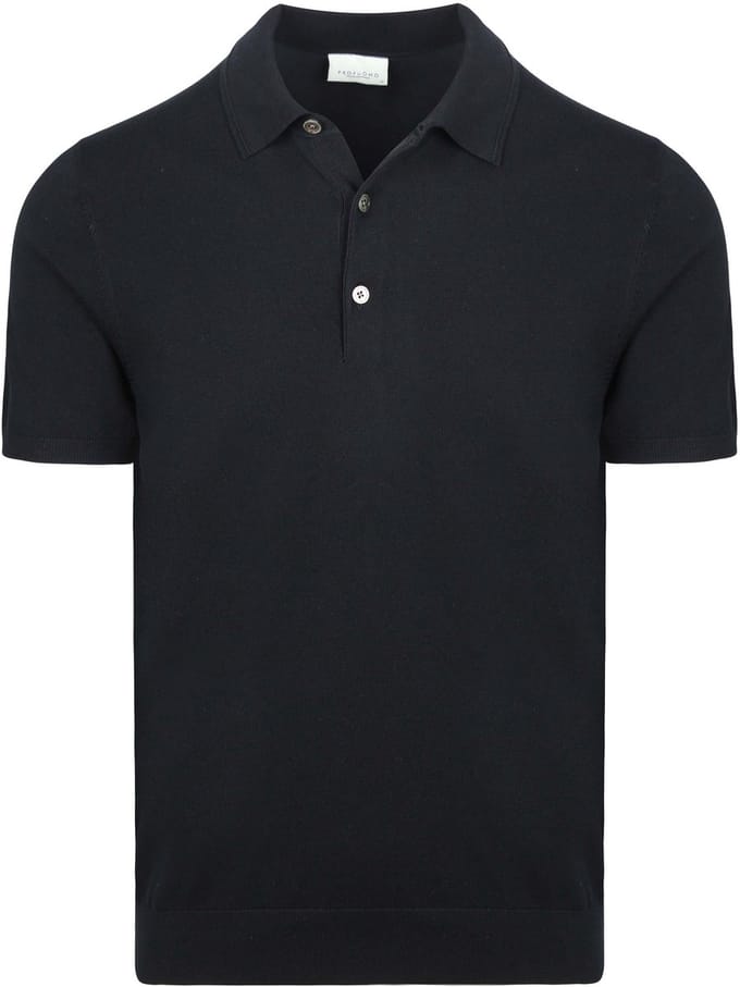 Profuomo Knitted Poloshirt Donkerblauw (navy) - Maat M - Heren
