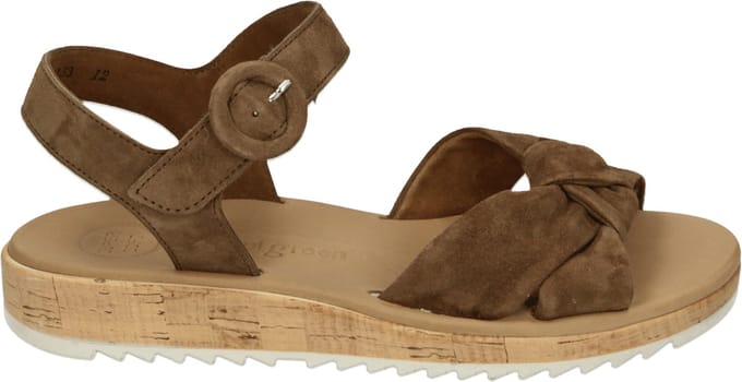 Paul Green - 6105 - Platte sandalenDames Sandalen - Kleur: Cognac - Maat: 40