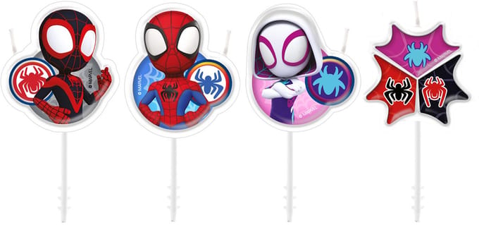 DEKORA - 4 Spidey and Friends verjaardagskaarsen