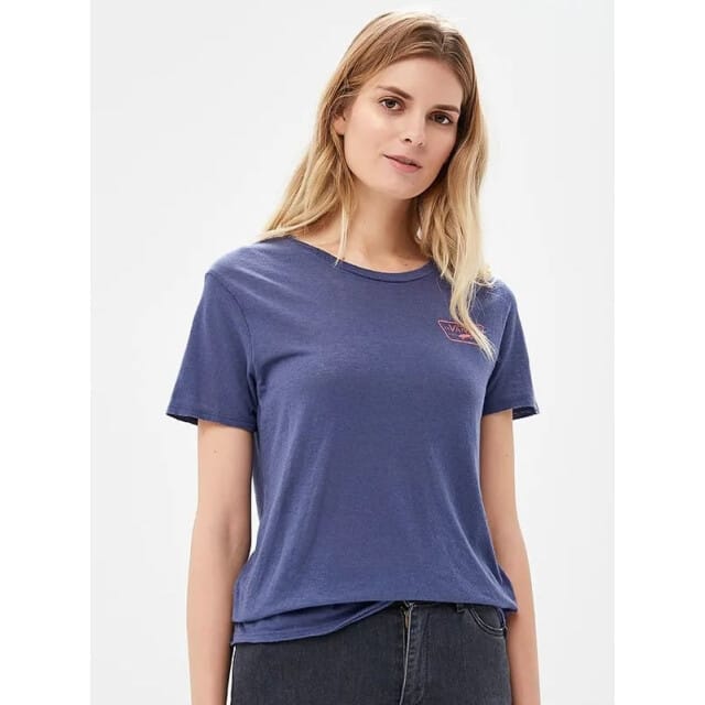 Vans - Dames - Full Patch T-Shirt - Blauw/Paars - Maat XS