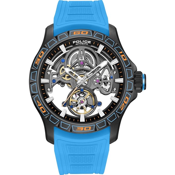 Police PEWGR0097804 - Horloge - Siliconen - Donkerblauw - 52 mm
