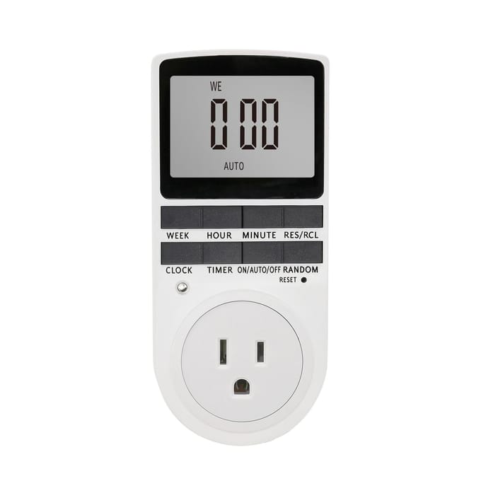 Digitale tijdschakelaaraansluiting Digitale elektronische tijdschakelaar LCD-display Plug-in programmeerbare tijd US Plug