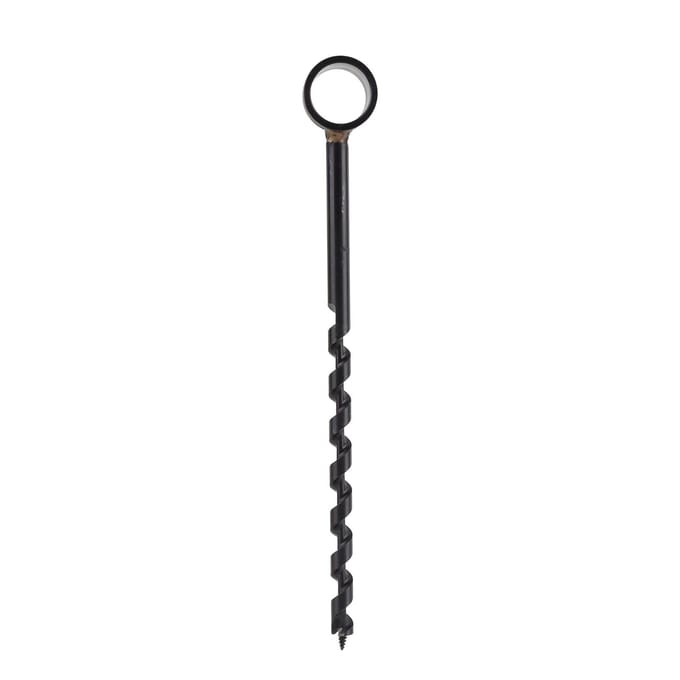 Perceuse manuelle noire à tarière Haute dureté Poids léger Portable Perceuse de survie pour menuiserie en milieu sauvage 10‑230mm/0.39‑9.06in