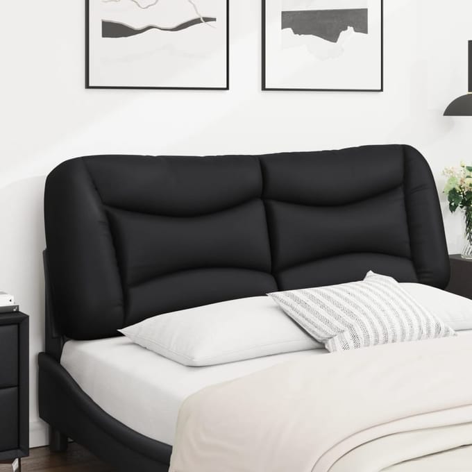 vidaXL - Hoofdbordkussen - "Hvar" - 140 - cm - kunstleer - zwart